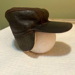 Vintage Eddie Bauer sheepskin Hunter hat, like new.